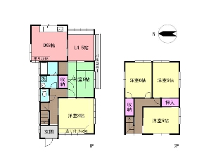 中古一戸建て（オーナーチェンジ） 船橋市飯山満町3丁目 間取図