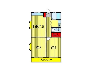 一棟売りアパート 船橋市中野木2丁目 間取図