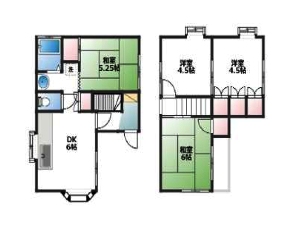 中古一戸建て（オーナーチェンジ） 船橋市八木が谷2丁目 間取図