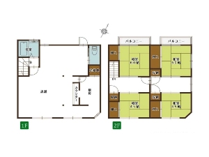 店舗付住宅 船橋市芝山6丁目 間取図 店舗付住宅 船橋市芝山6丁目 間取図