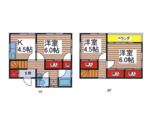 中古一戸建て（オーナーチェンジ） 船橋市駿河台2丁目 間取図