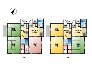 一棟売りアパート 船橋市中野木1丁目 間取図 一棟売りアパート 船橋市中野木1丁目 間取図