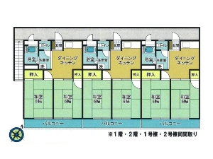 2棟一括売りアパート 船橋市西習志野2丁目 間取図