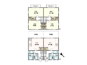 一棟売りアパート 船橋市飯山満町2丁目 間取図