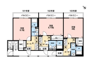 一棟売りアパート 船橋市前原西8丁目 間取図