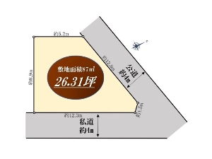 土地 船橋市坪井西1丁目 区画図