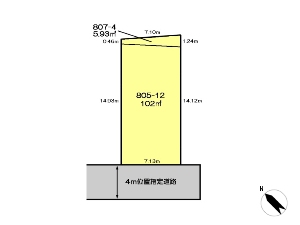 土地 船橋市坪井西1丁目 区画図