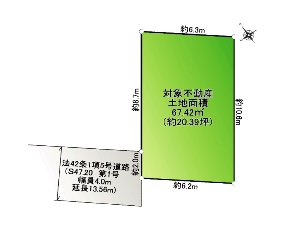 土地 船橋市宮本3丁目 区画図