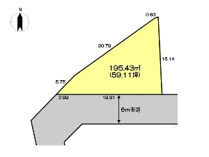 土地 船橋市西習志野3丁目 区画図