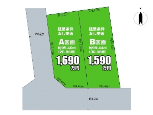 土地 船橋市松が丘2丁目 区画図