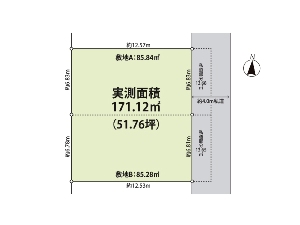 土地 船橋市松が丘3丁目 区画図