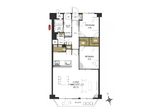 いづみハイツ船橋B棟 船橋市本町7丁目 間取図 いづみハイツ船橋B棟 船橋市本町7丁目 間取図