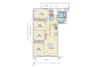 ネオハイツ船橋薬円台公園 船橋市習志野台4丁目 間取図
