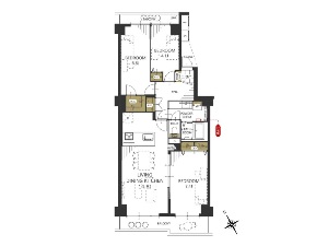 東船橋ガーデニア6号棟 船橋市東船橋3丁目 間取図