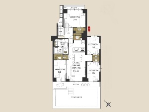 東船橋ガーデニア10号棟 船橋市東船橋3丁目 間取図