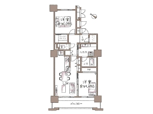 ルネライラタワー船橋 船橋市本町4丁目 間取図
