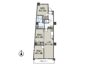 船橋スカイビル 船橋市宮本2丁目 間取図
