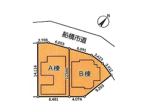 築後未入居住宅 船橋市田喜野井5丁目 配置図
