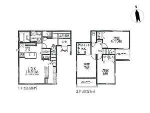 新築一戸建て 船橋市夏見台1丁目 間取図