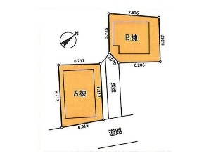 築後未入居住宅 船橋市前原東5丁目 配置図
