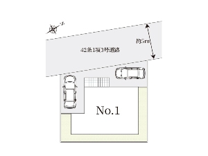 新築一戸建て 船橋市坪井西2丁目 配置図