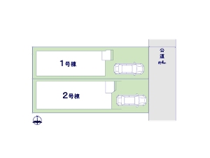 新築一戸建て 船橋市栄町2丁目 配置図