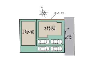 新築一戸建て 船橋市日の出1丁目 配置図