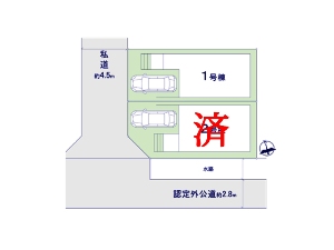 新築一戸建て 船橋市市場3丁目 配置図