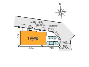 新築一戸建て 船橋市前原東5丁目 配置図