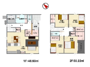 新築一戸建て 船橋市三山2丁目 間取図