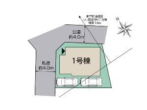 新築一戸建て 船橋市三山2丁目 配置図