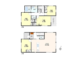 新築一戸建て 船橋市三山2丁目 間取図