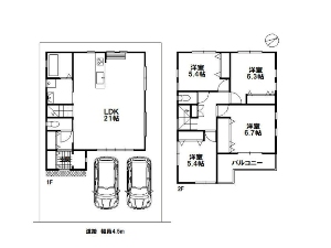 新築一戸建て 船橋市三山4丁目 間取図