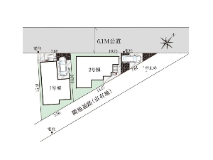 新築一戸建て 船橋市三山5丁目 配置図