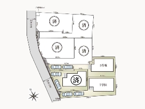 新築一戸建て 船橋市三山6丁目 配置図