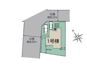 新築一戸建て 船橋市三山4丁目 配置図