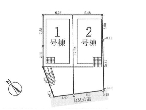 新築一戸建て 船橋市三山4丁目 配置図