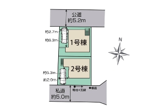 新築一戸建て 船橋市習志野1丁目 配置図
