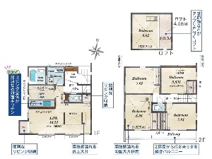 新築一戸建て 船橋市習志野1丁目 間取図