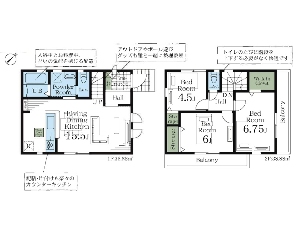 新築一戸建て 船橋市田喜野井2丁目 間取図