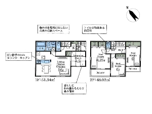 新築一戸建て 船橋市田喜野井3丁目 間取図