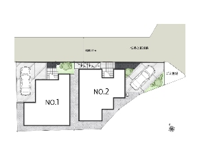 新築一戸建て 船橋市田喜野井5丁目 配置図