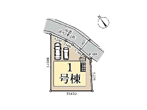 新築一戸建て 船橋市田喜野井5丁目 配置図