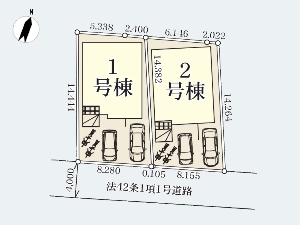 新築一戸建て 船橋市二宮2丁目 配置図