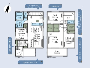 新築一戸建て 船橋市二宮2丁目 間取図
