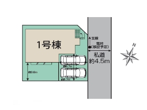 新築一戸建て 船橋市習志野台4丁目 配置図