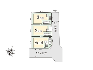 新築一戸建て 船橋市西習志野1丁目 配置図