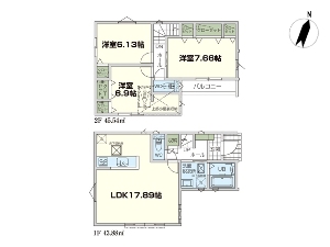 新築一戸建て 船橋市西習志野1丁目 間取図