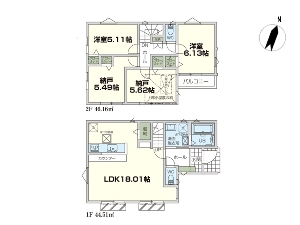 新築一戸建て 船橋市西習志野1丁目 間取図