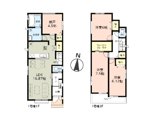 新築一戸建て 船橋市飯山満町3丁目 間取図